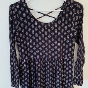 Navy long sleeve tunic